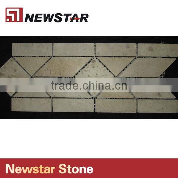 Newstar Tumbled Rock Natural Stone Travertine Tile Backsplash Mosaic