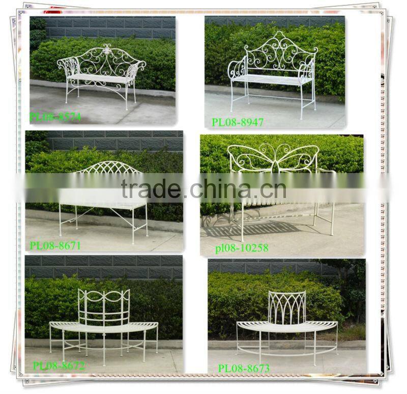 folding metal bench for home garden