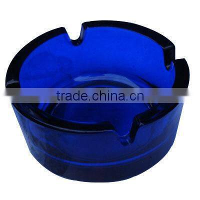 novelty blue glass ashtray