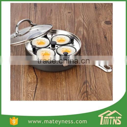 4-Cup Nonstick Aluminum Alloy Egg Poacher Pan