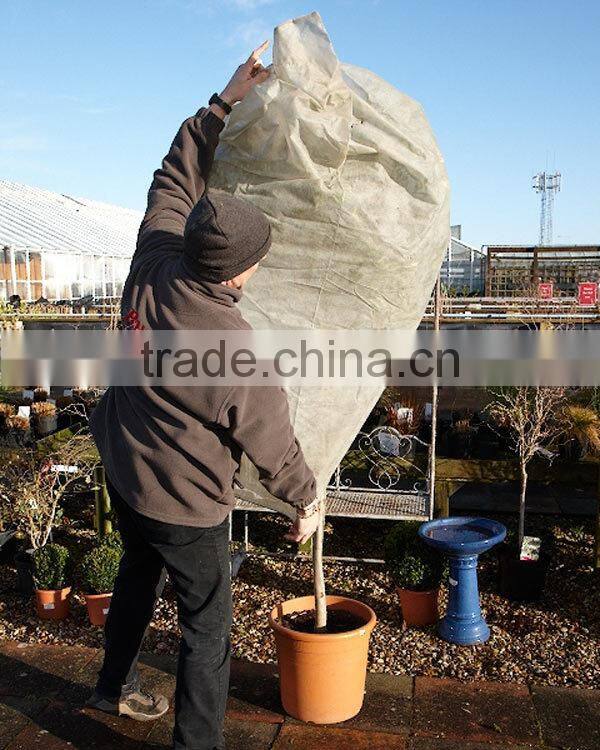 Plant Protection Cover,Winter Fleece Protective Cover, 60 x 80 cm, with draw cord, set of 4