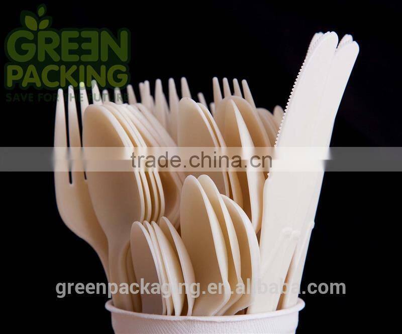 Cornstarch unbleached disposable plastic cutlery