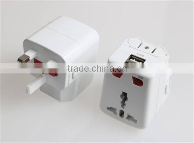 Global Travel plug multifunction converter with a single USB port universal adapter
