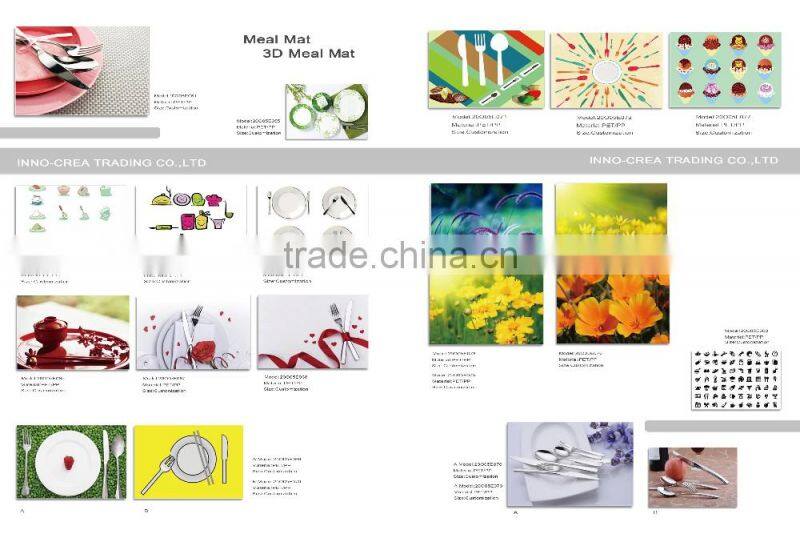 Wine and Fruits 3D Printting PP Washable Placemats