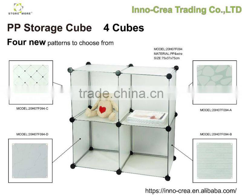 Whole Sale 12pcs Panels +18pcs ABS Connector Modular PP Storage Cubes