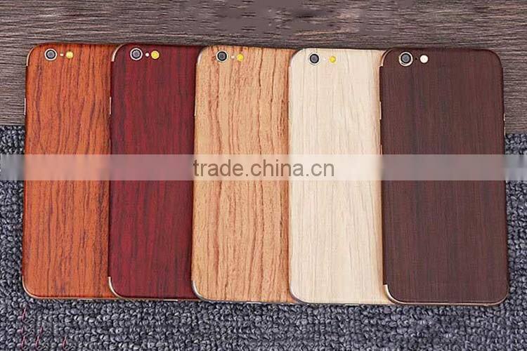 Wood grain full body phone sticker screen protective film for iphone 6/plus