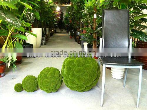 moss ball wreath/decorative green moss balls/topiary moss ball