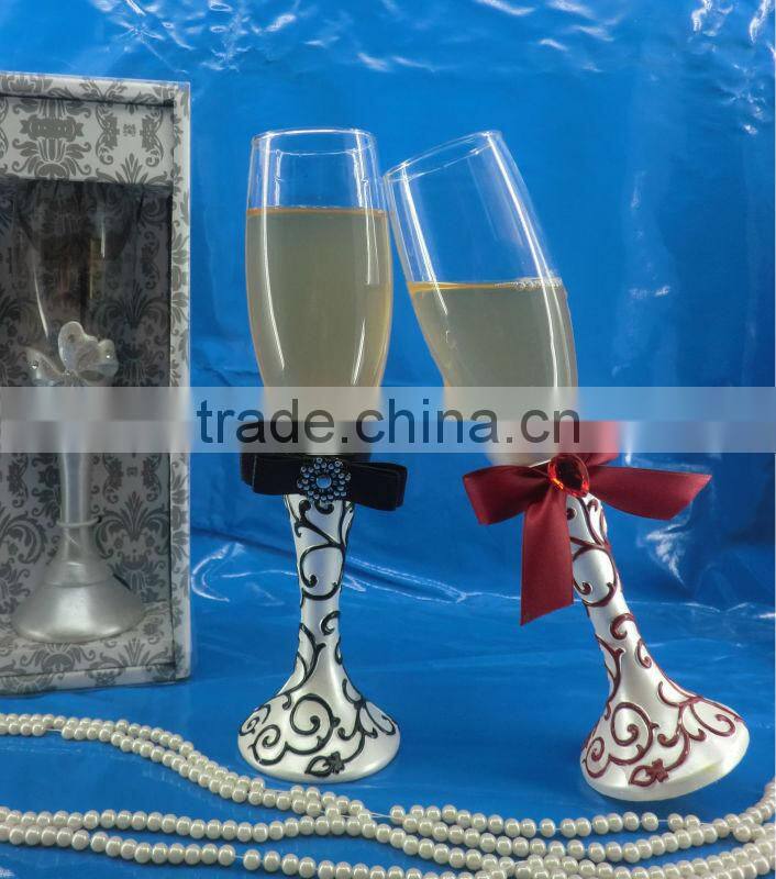 blue starfish champagne toasting flutes wedding souvenirs 2014