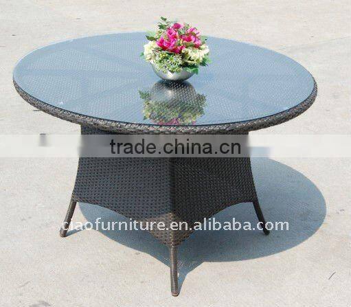 Garden rattan round table coffee shop furniture