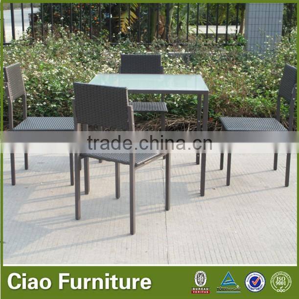 2015 new modern stylish dining set table and chairs outdoor furniture