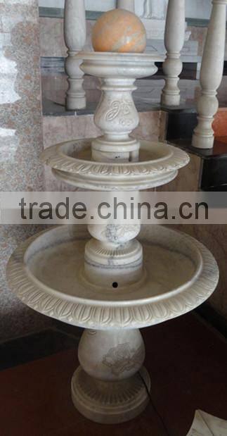 Natural black stone water ball fountains