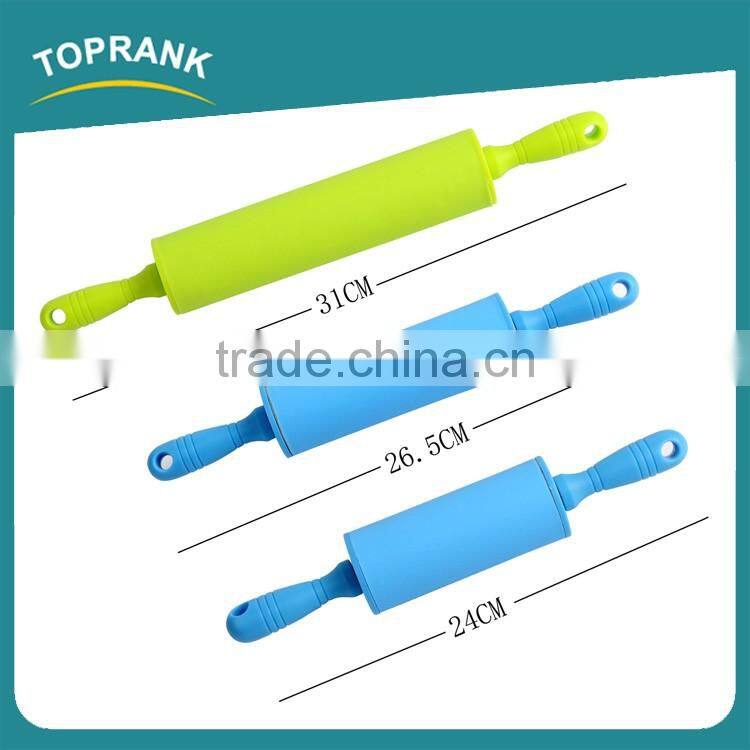 Toprank Food Grade Cake Bake Baking Flour Paste Dough Mini Rolling Pin Kids Silicone Rolling Pin In Different Size