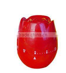 Rose shape plastic sound countdown timer/kitchen mechanical timer