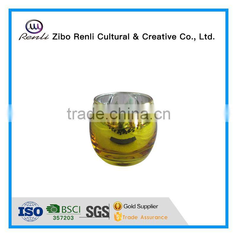 Wholesale Custom Gold Glass Candle Holder for Home Goods