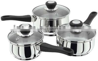 Stainless steel cookeware milk pot with single handle