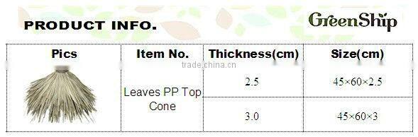 Easy to install Leaves PP Top Cone for Thatch Huts