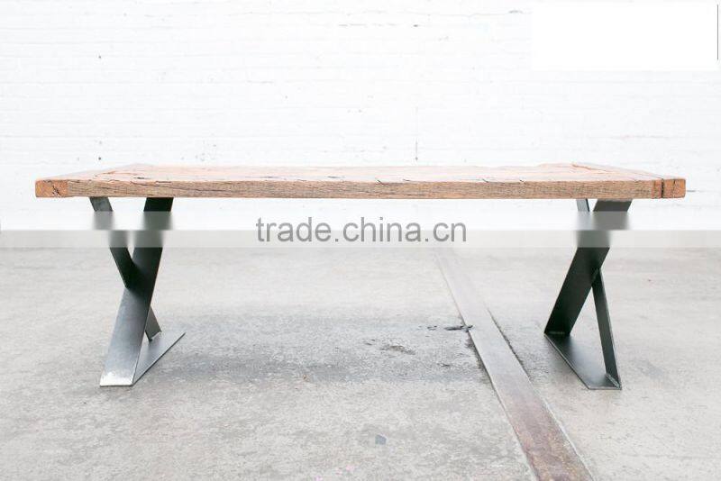 industrial wooden stainless steel table legs ,tale base,dining table