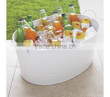 Exo-friendly Oval Metal Drink Cooler Beverage Bucket Beer Tub