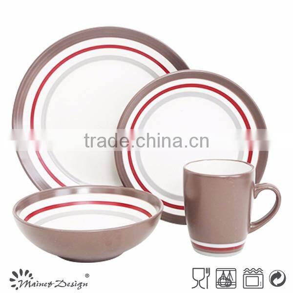 high quality 16pcs stoneware ceramic dinnerware set