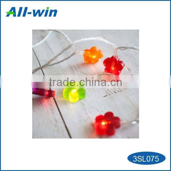 attractive cyrstalline flower shaped solar light with 10pcs white LED