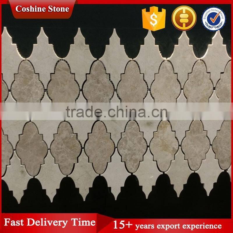 Rhombus Crema Marfil natural stone mosaic tiles