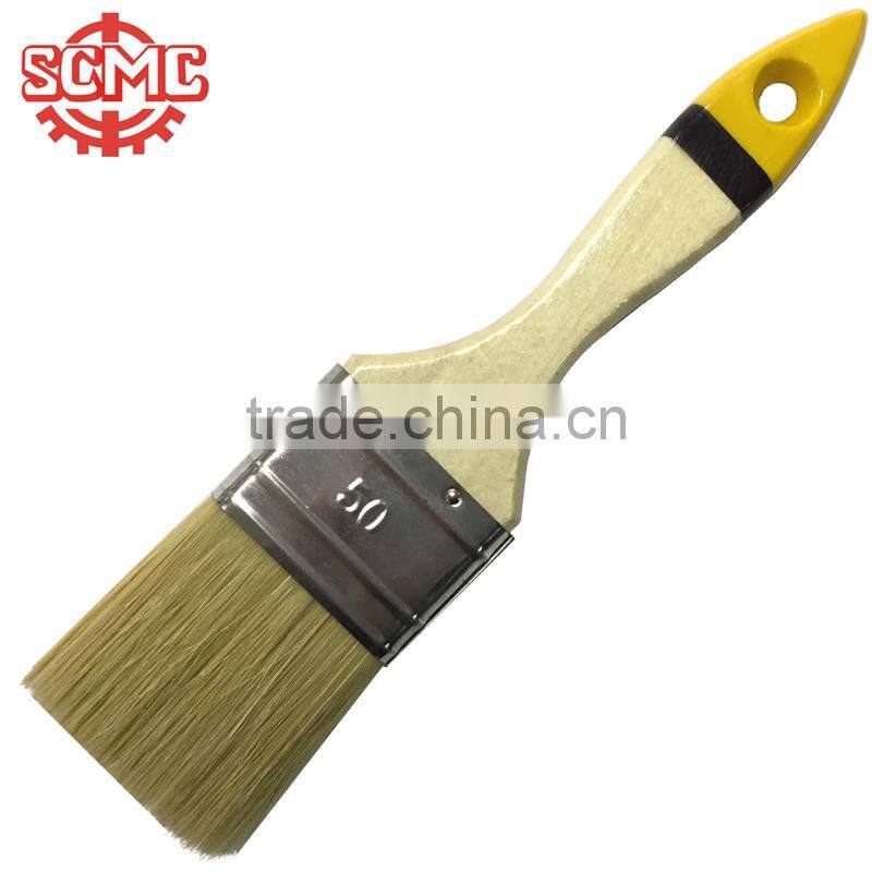 wooden handle tin plated ferrule mixed bristle paint brush