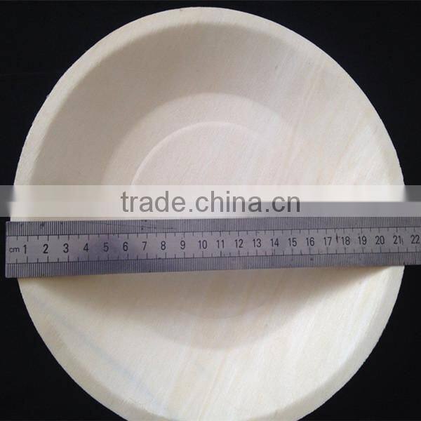 disposable wooden round service plate