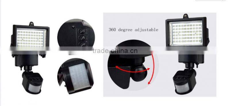 Outdoor Solar 60 LED Sensor Lights for Fence Yard Garden all in one solar LED street light