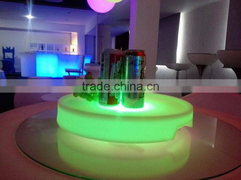 RGB 16 colors changing portable luminous tray with led light