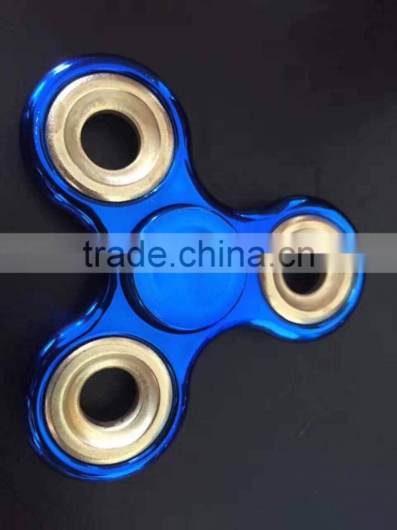 2017 hot sale shinning color hand fidget spinner