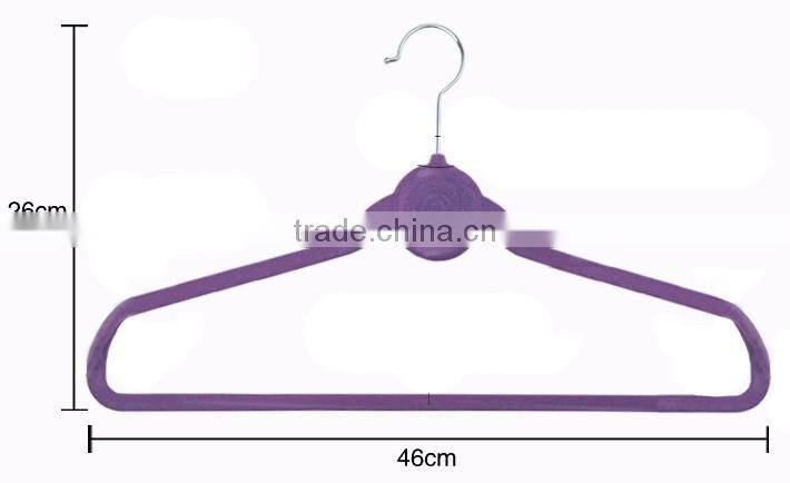 Rose type velvet used plastic hanger