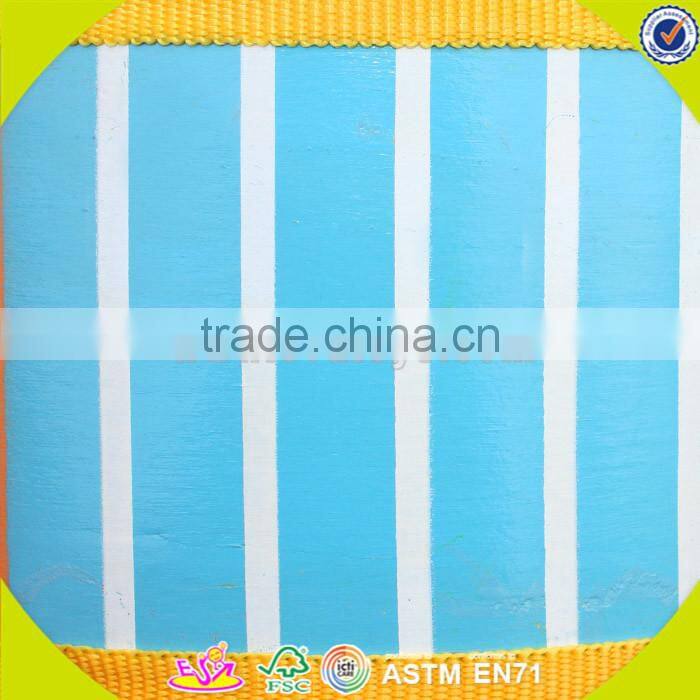 wholesale simple style wooden toy double drums funny wooden toy double drums for toddlers W07J004