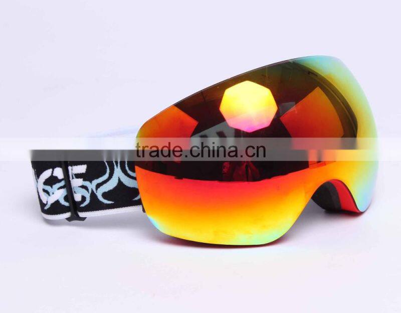 TPU flexible frame custom snowboarding goggles, snow boarding goggles, ski glasses