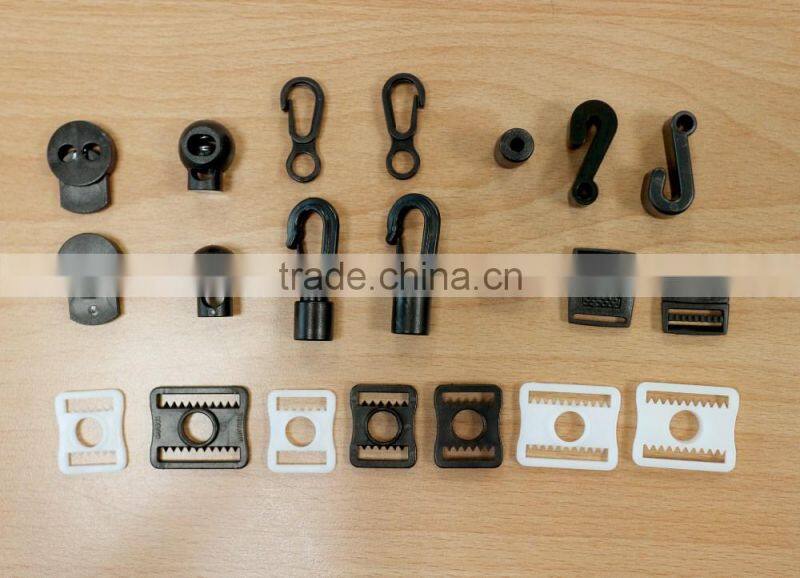 Black, White, Color, Plastic POM NYLON Loops, Rectangle rings