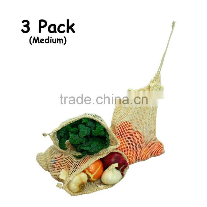 Fruit Veagetable Organic Cotton Mesh Bags
