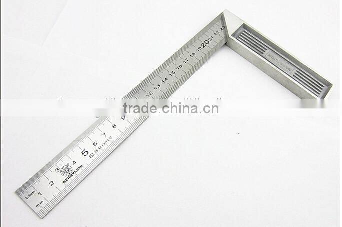 200mm measuring angle tool square degree ruler, Z-alloy metric ruler