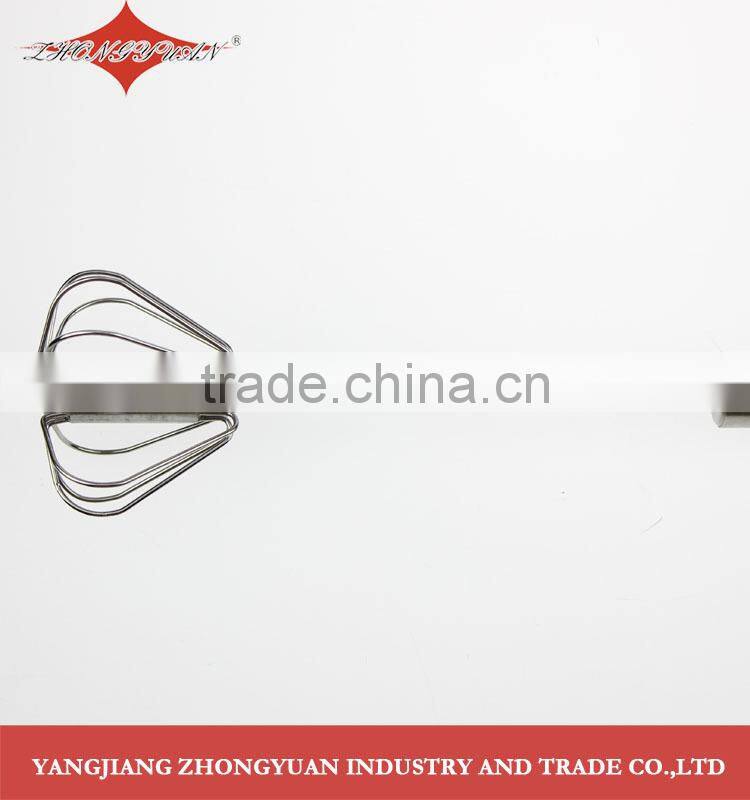 kitchen rotation hand egg whisk Stainless steel rotary hand push whisk with plastic handle 12-inch