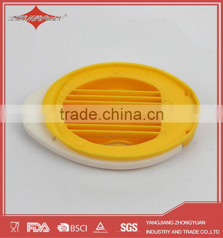 2015 kitchen gadget mini plastic egg slicer with stainless steel wire