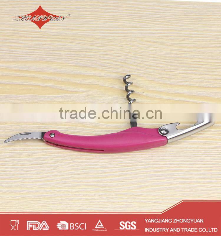 high density Wooden cork Corkscrew stainless steel Wine Opener with Quality Assurance