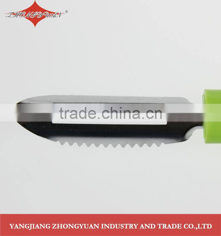 2014 hot selling Stainless steel serrated blade vegetable peeler with soft grip
