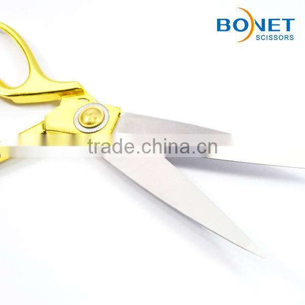 S13001G CE Certificated 8-1/2" professional gold plated tailor scissor brass handle
