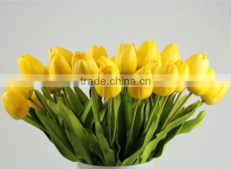30pcs/lot Tulip Artificial Flower PU artificial bouquet Real touch flowers For Home decoration Wedding Decorative Flowers