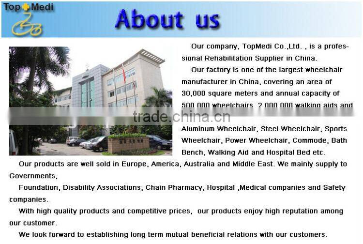 Rehabilitation Therapy Supplies Topmedi TWA965LH home used and outdoor aluminum walking aid with seat