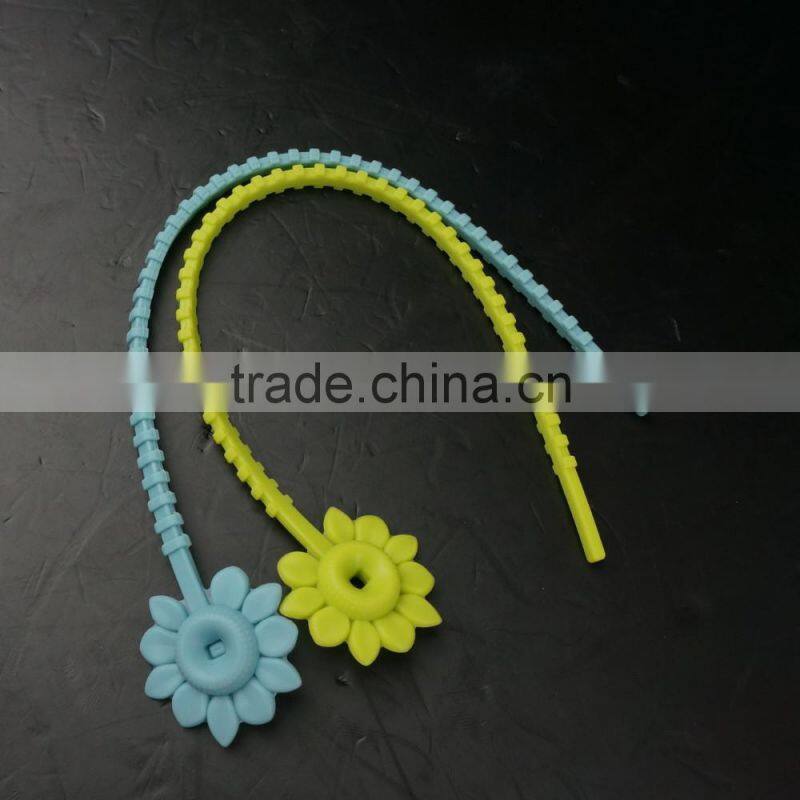 16134 flower shape Silicone Multi-Use Tie Wraps