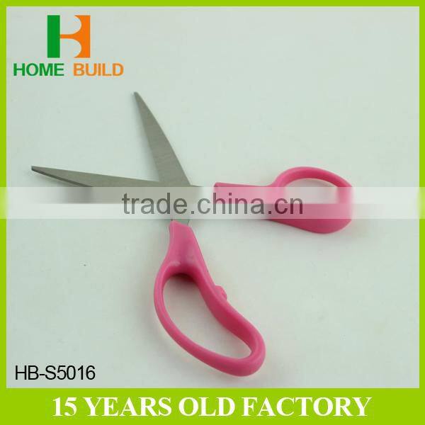 Factory price HB-S5016 Blunt head bending handle paper cutting scissors