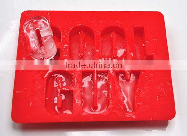 OEM Silicone word shape ice cube tray,silicone ice tray maker
