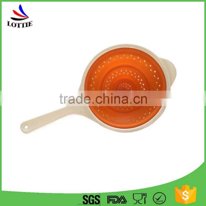 Wholesale Kitchen Silicone Collapsible Strainer Colander