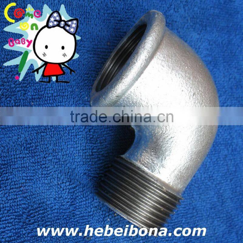 Malleable Iron Pipe Fitting 90 Degree Elbow With Beaded Edge