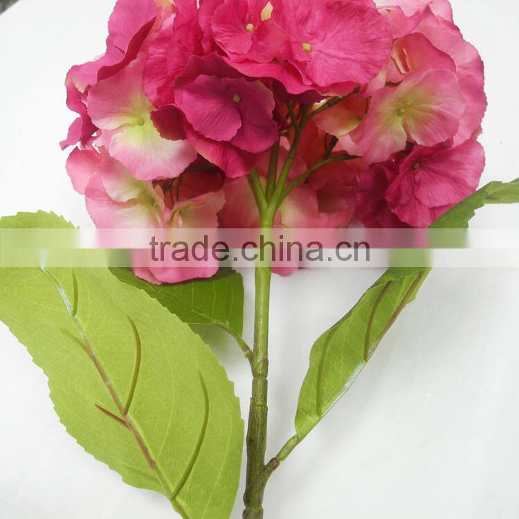 high quality handmade single stem wholesale silk flower hydrangea for wedding decoration