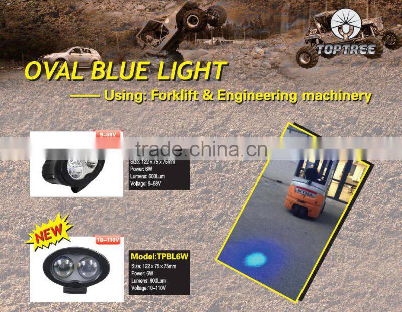 4 inch oval blue spot forklift 6w warning light